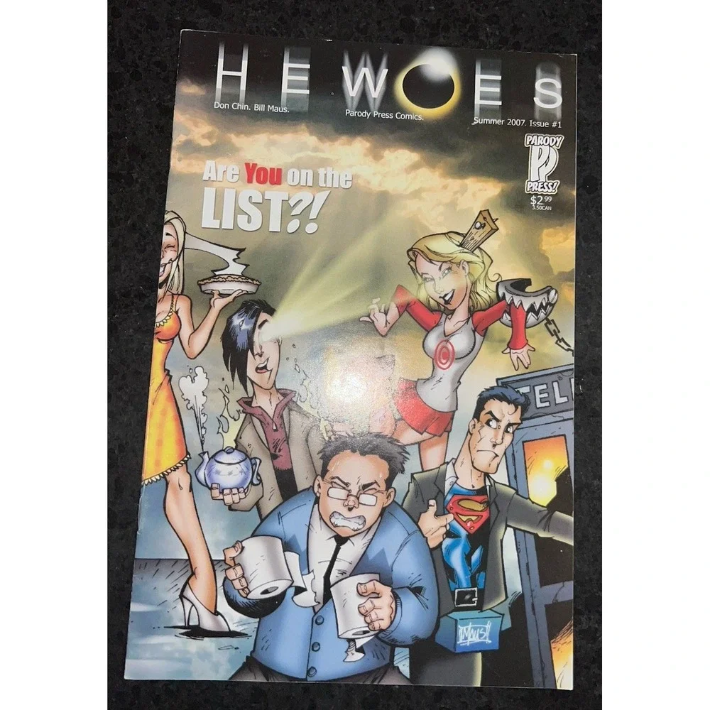 HEWOES (2007 PARODY) 1A-1B  Bill Maus Don Chin Spoof on NBC Heroes SIGNED #1 #1s